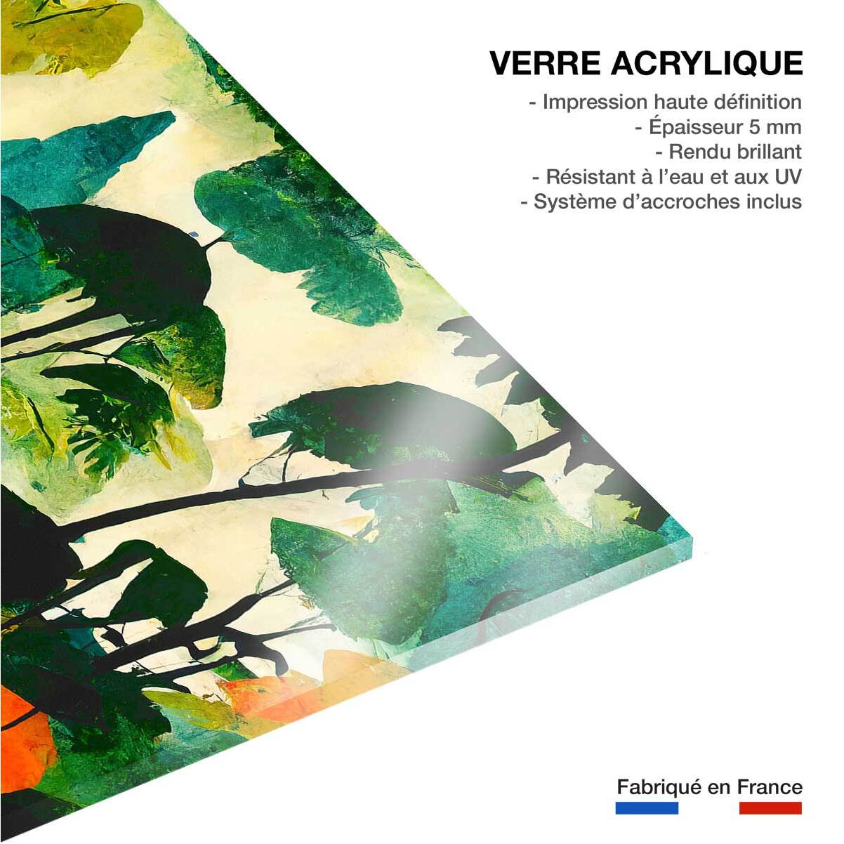Tableau jungle bienvenue dans la jungle  Tableau plexiglas