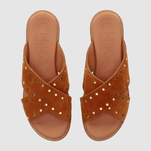 Sandalias de Serraje - Cuero - Tacón: Bajo