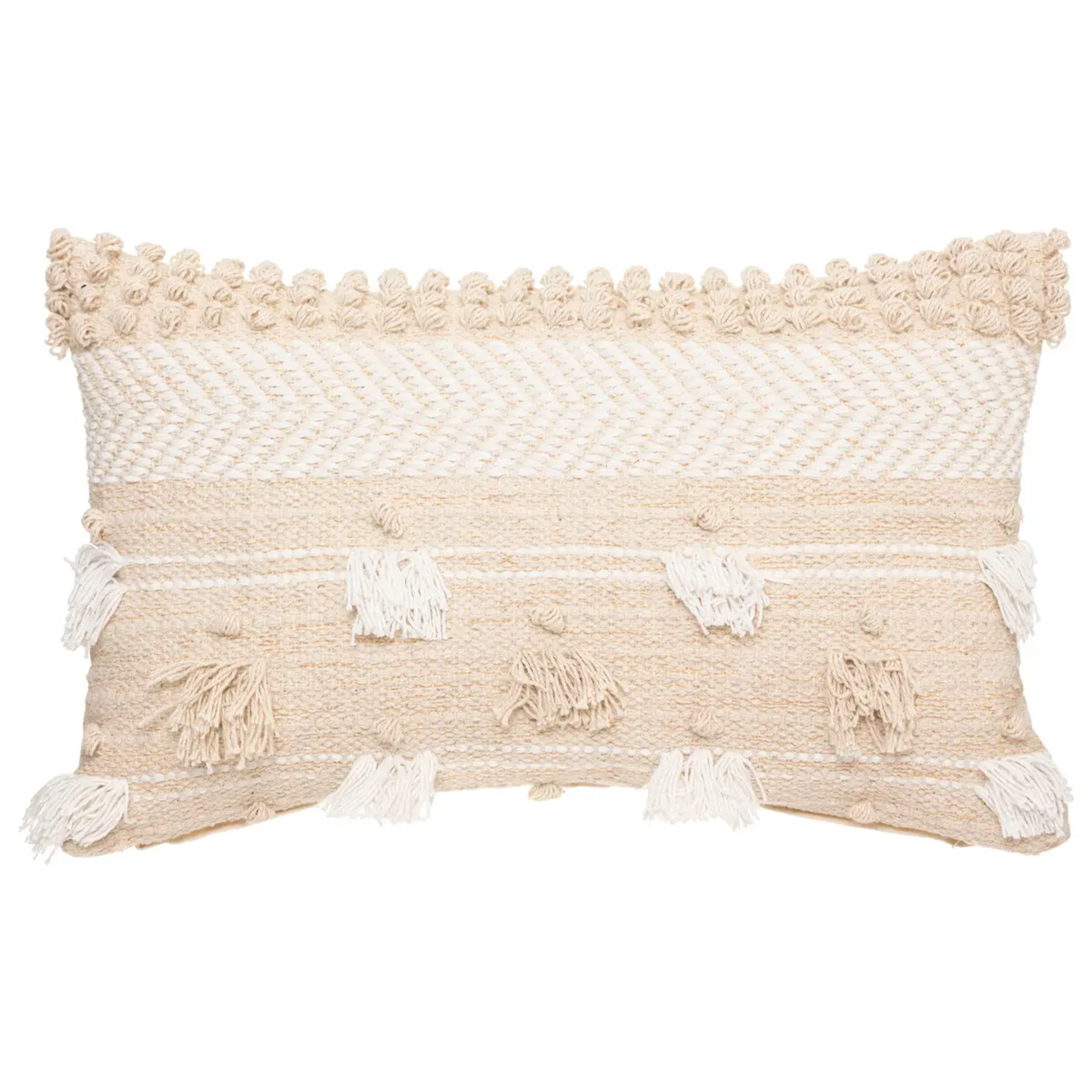 Coussin "Sabbia" sable cuivré beige 30x50cm