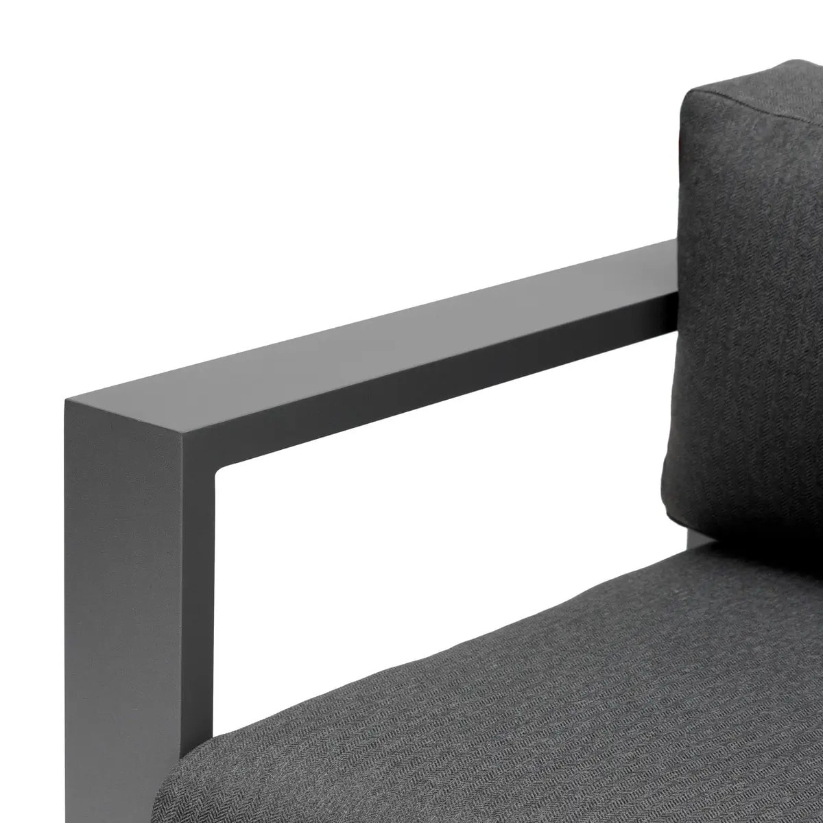 Canapé de jardin "Allure" 3 places graphite & gris zebrano en aluminium traité époxy