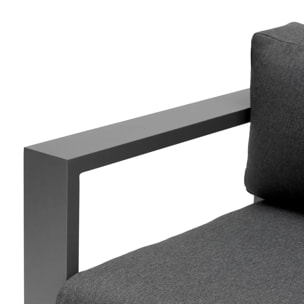 Canapé de jardin "Allure" 3 places graphite & gris zebrano en aluminium traité époxy