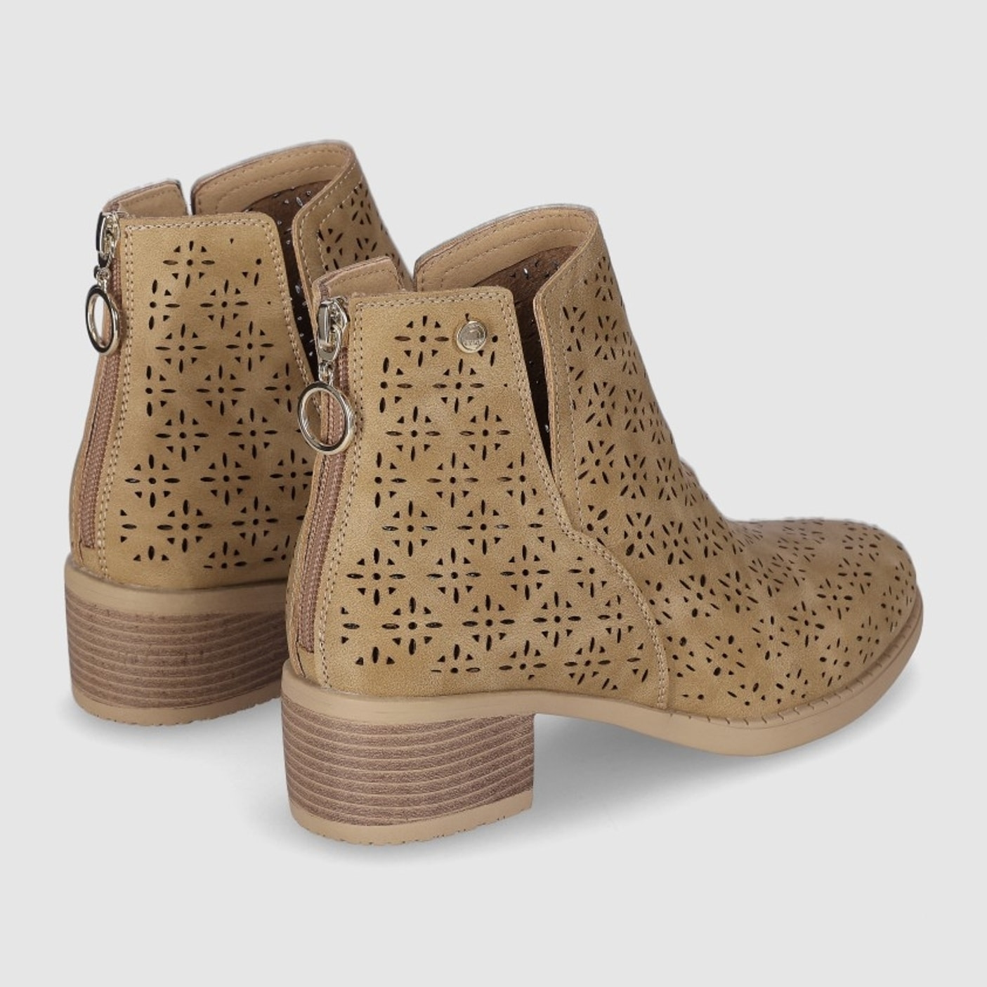 Botines de Piel Sintética - Cuero - Tacón: 3 cm
