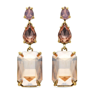 Pendientes Lux by Lux acabadoss en oro amarillo 18k