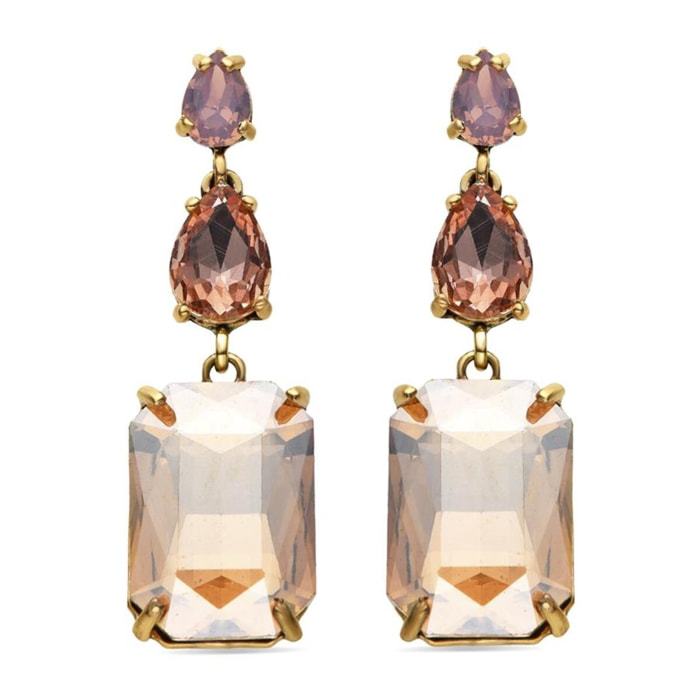 Pendientes Lux by Lux acabadoss en oro amarillo 18k