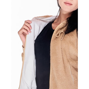 Giacca da donna in sherpa con cappuccio Basic