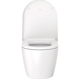WC suspendu compact sans bride DURAVIT Me by Starck avec abattant frein de chute