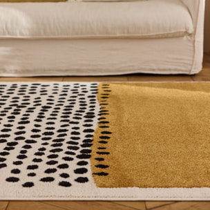 PANTONE - Tapis ocre à motif à pois TERRA DEL SOL