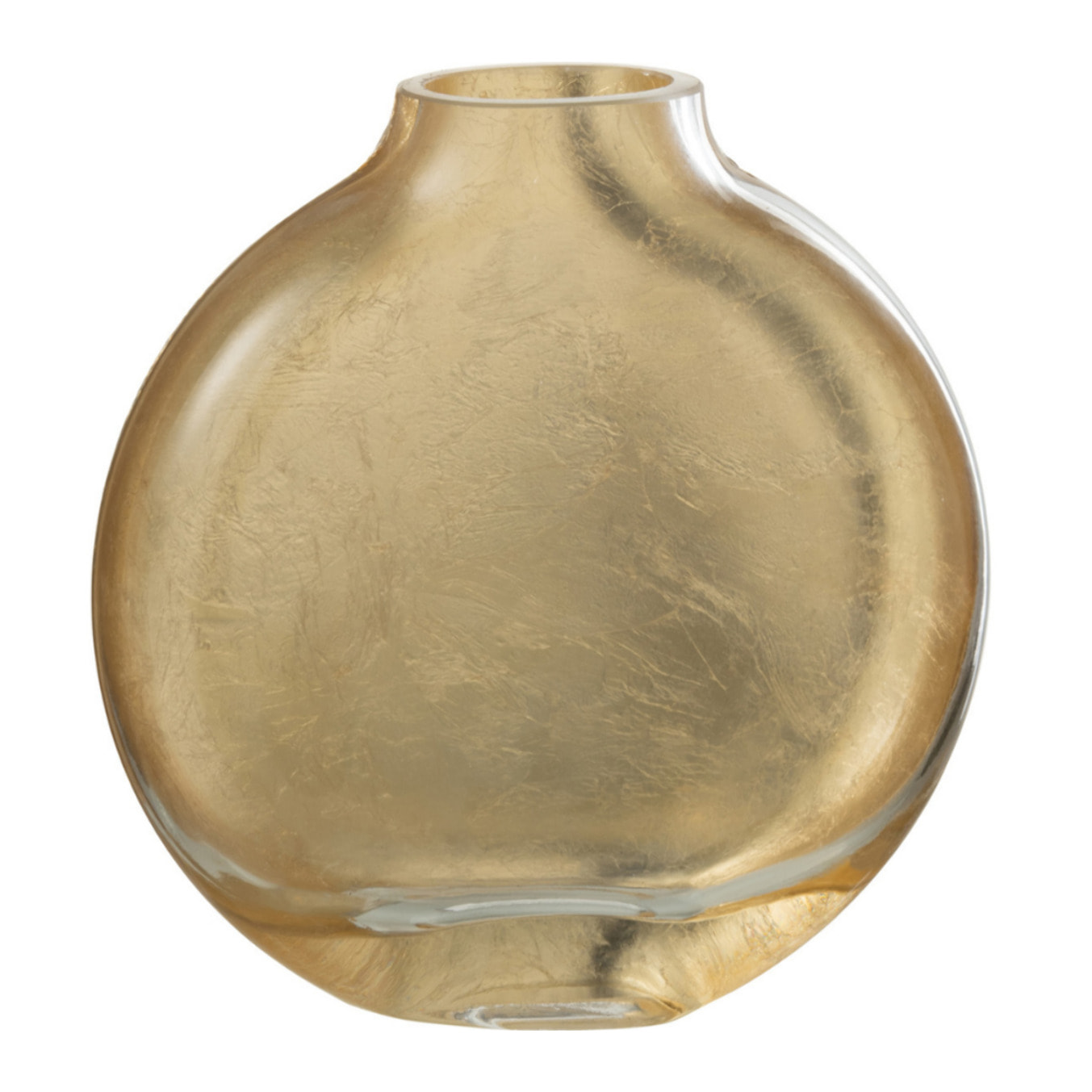 J-Line vase Miki - verre - transparent/or - small - 15.5 cm de hauteur