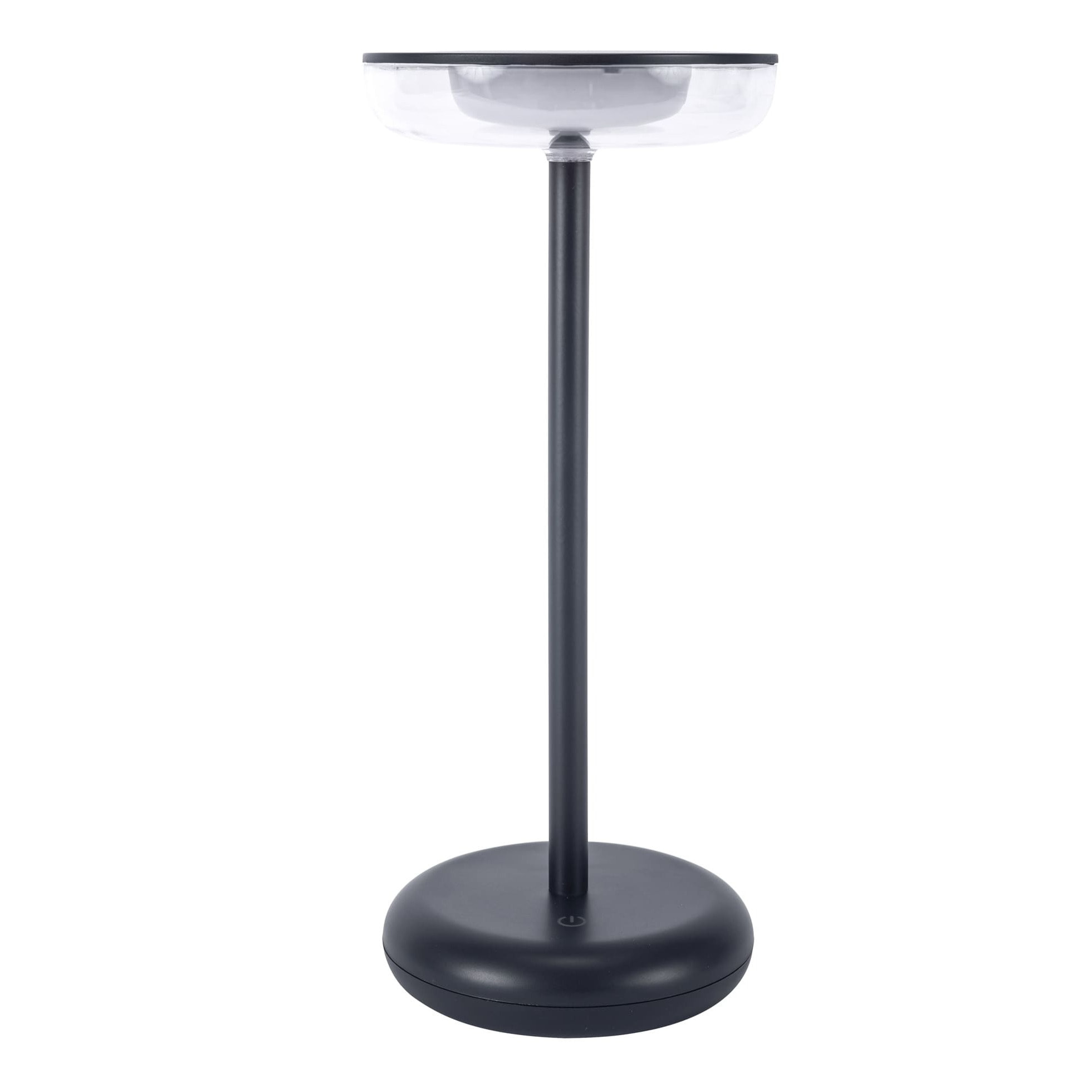 Pomer Sobremesa exterior en negro con luz led blanco cálido 3000K