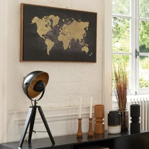 Lampe trépied "Lahti" - noir et doré - métal H71 cm