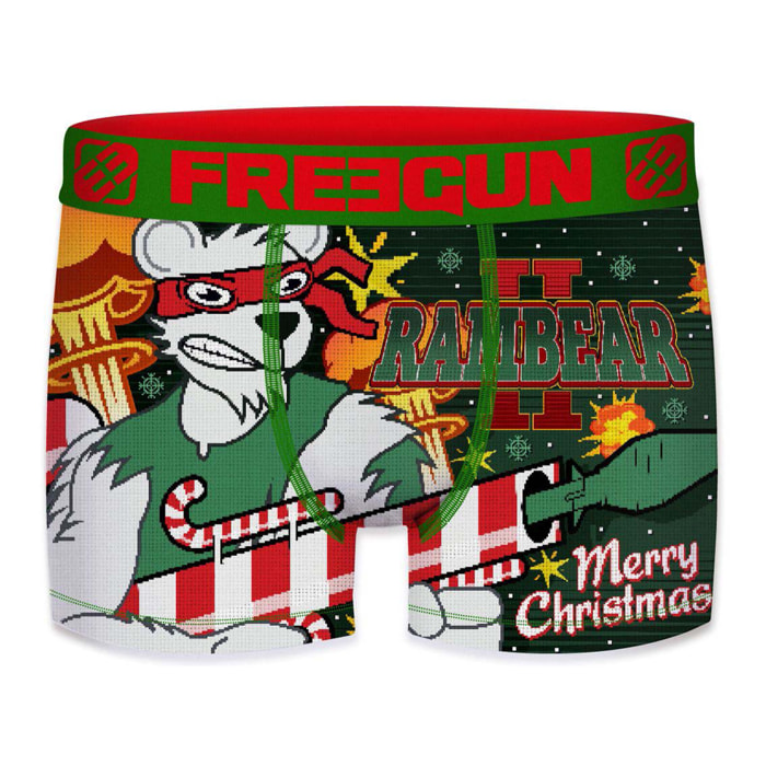 Boxer Unitario FREEGUN CHRISTMAS - microfibra - 92% poliéster, 8% elastano