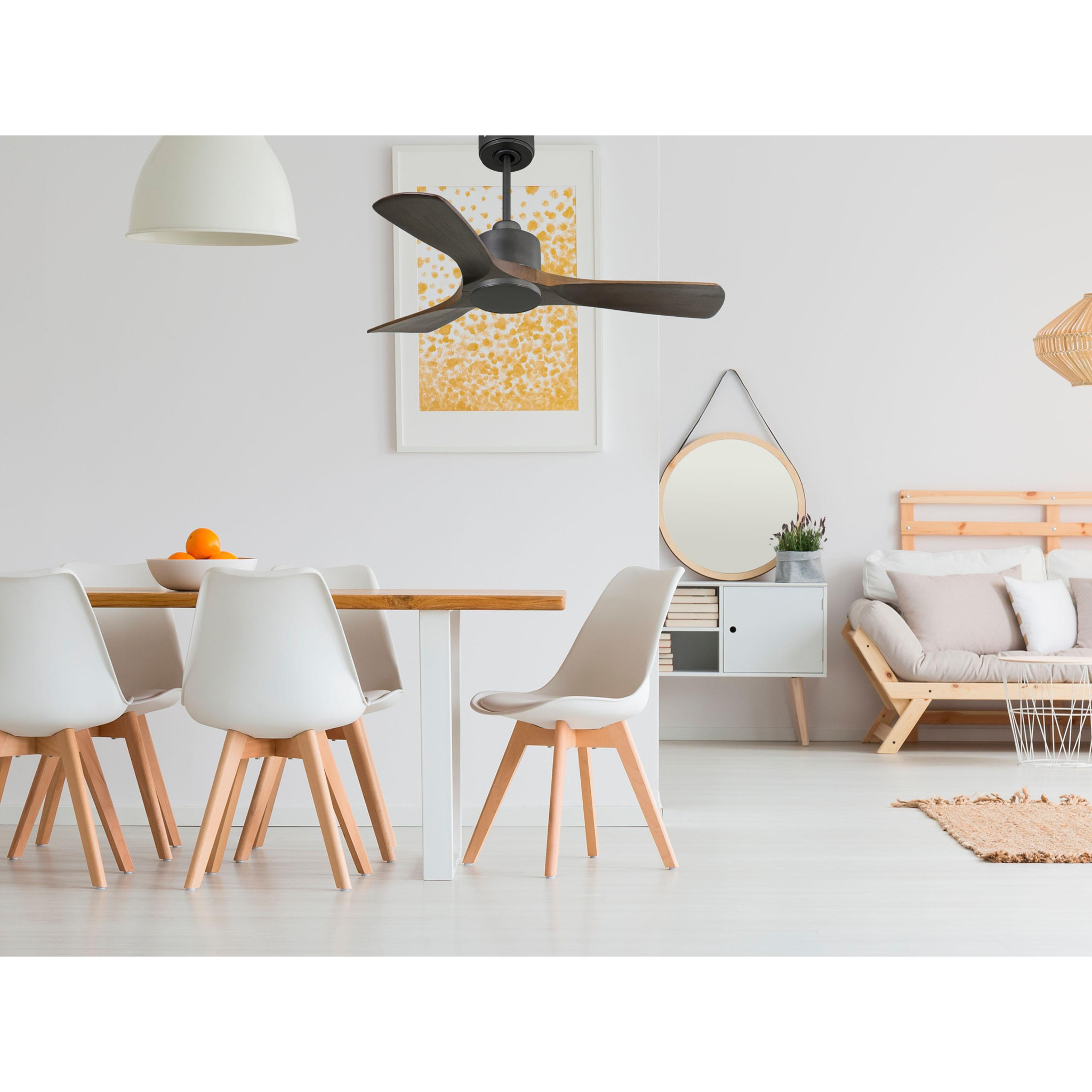 Ventilador de techo Reversible Termostato Wifi Motor DC Techos Inclinados Mando a Distancia Hypersilence Memoria PrincipeD106C0365201 PURLINE