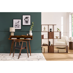 Chaises scandinaves design noir et bois foncé (lot de 2) BAHIA