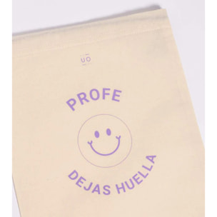 Bolsa tela regalo "Profe dejas huella"