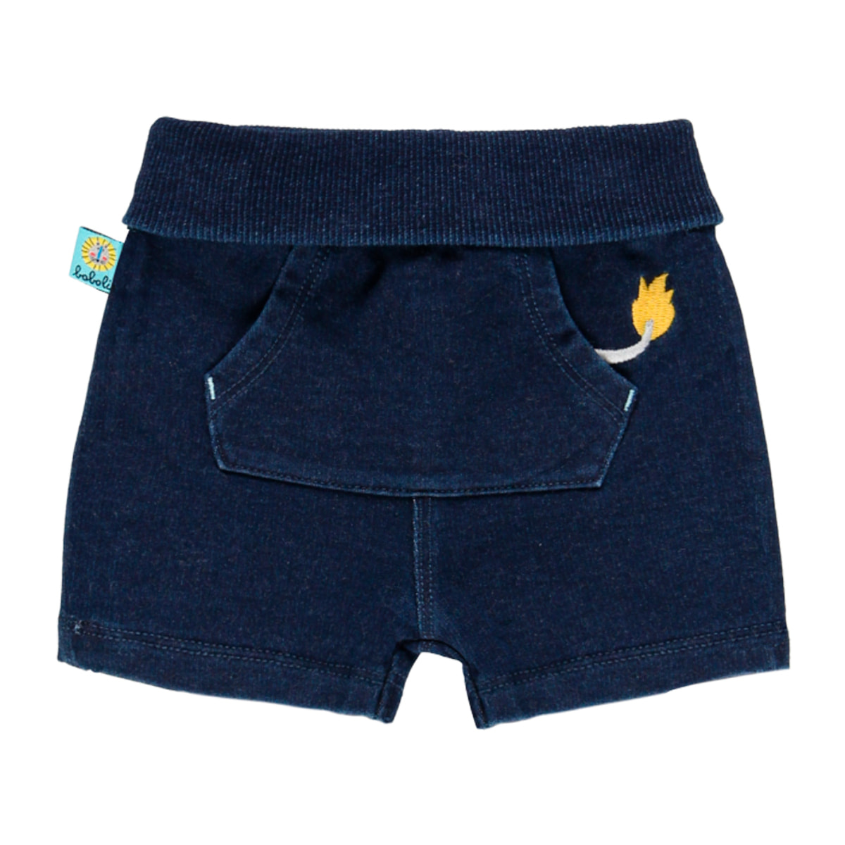 Bermudas felpa denim de bebé niño