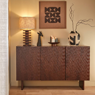 Buffet 3 portes Nyero 90x150cm marron