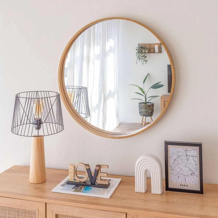 Miroir rond giselle 68cm