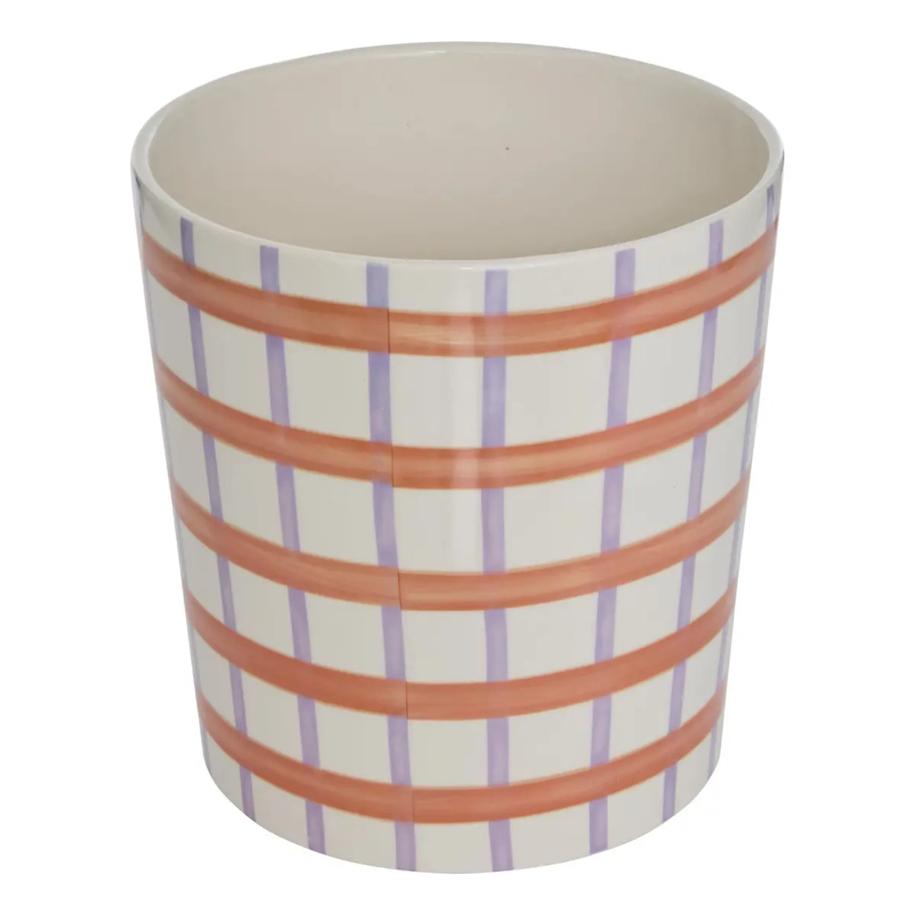 Set de 2 Pots de Fleurs Pool en dolomite 22,3x22,3x24,5cm Orange et Violet