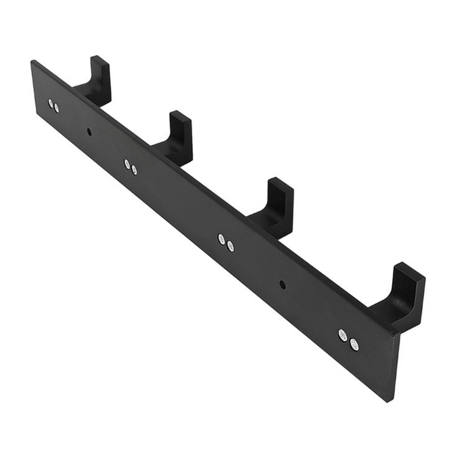 Appendiabiti da parete minimal a 4 ganci nero