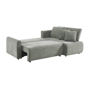 Canapé d'angle réversible, convertible, 3 places tissu avec coffre BERLIN