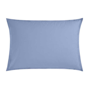 Taie d'oreiller bicolore en percale de coton, RENDEZ-VOUS OLYMPE, Bleu