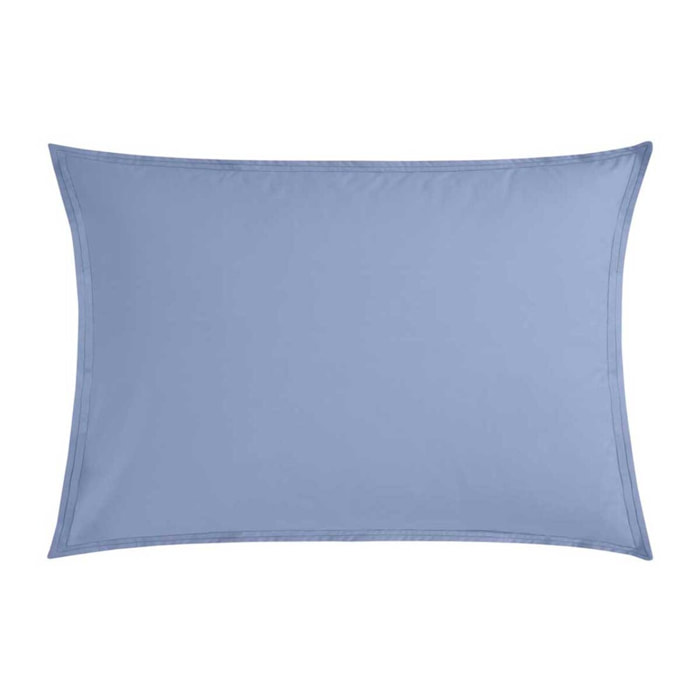 Taie d'oreiller bicolore en percale de coton, RENDEZ-VOUS OLYMPE, Bleu