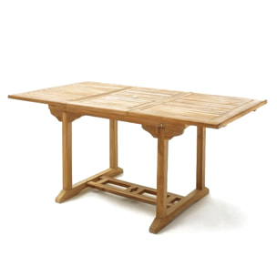 ADAGNA Table de jardin rectangulaire 4 chaises 2 fauteuils en teck