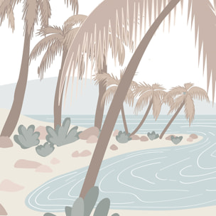 Papier peint panoramique Palmiers du large  Intissé