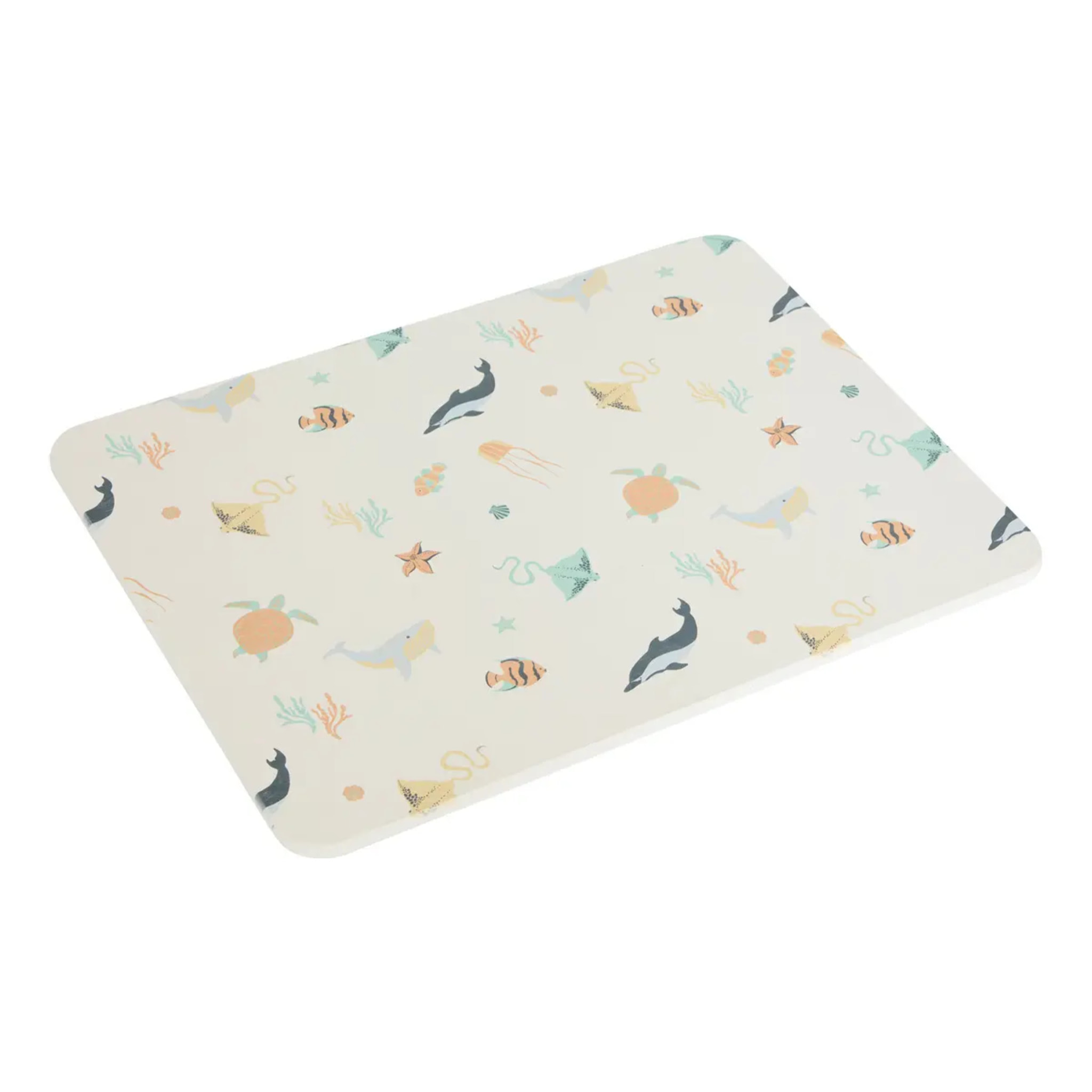 Tapis de Salle de Bain Orta en Diatomite 45x35cm Imprimé Animaux Marins
