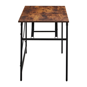 Scrivania industrial pieghevole 120x60x75 cm con top in legno - Tyler