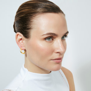 Pendientes Tindia acabado oro amarillo 18k