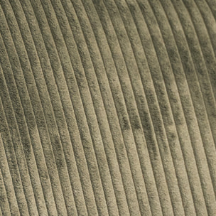 Fauteuil en cannage et velours côtelé - MANI