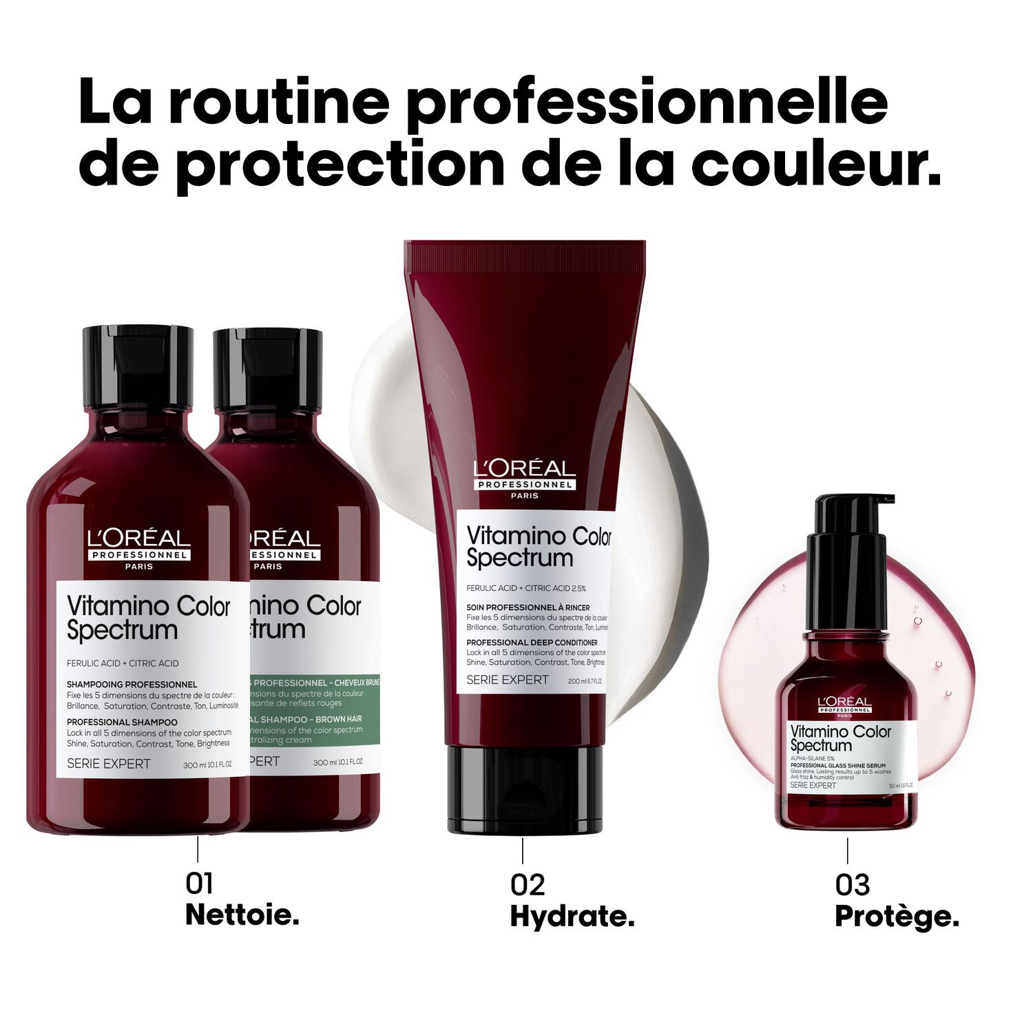 Serie Expert Vitamino Color Spectrum - Shampooing Neutralisant Vert 300 ml