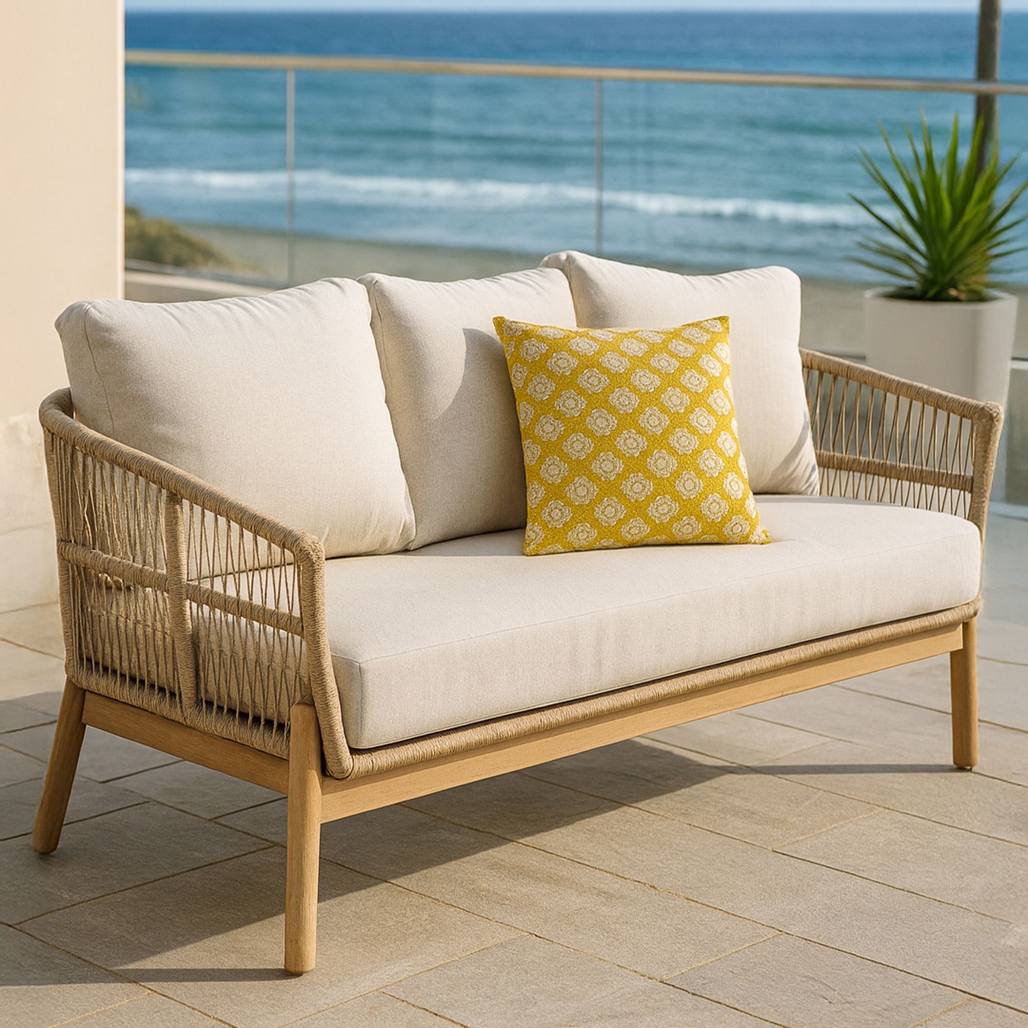 Salon de jardin en bois d'acacia 5 places BAHIA