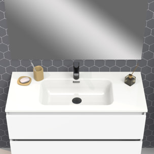 Ensemble de salle de bain IRONA 2C,90cm, comprend lavabo et miroir