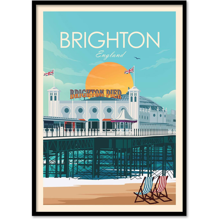 Affiche - Brighton England - Studio Inception