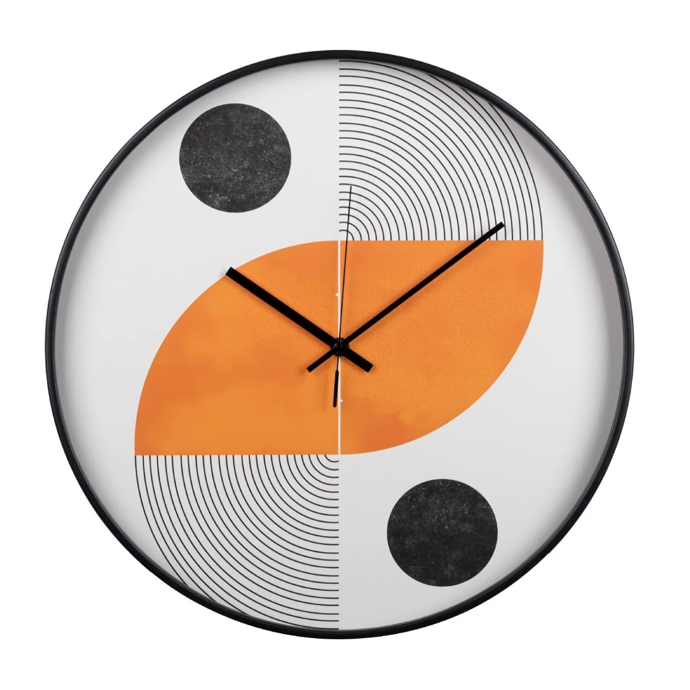 Reloj Pared Metal Negro 60x4,5x60 Cm