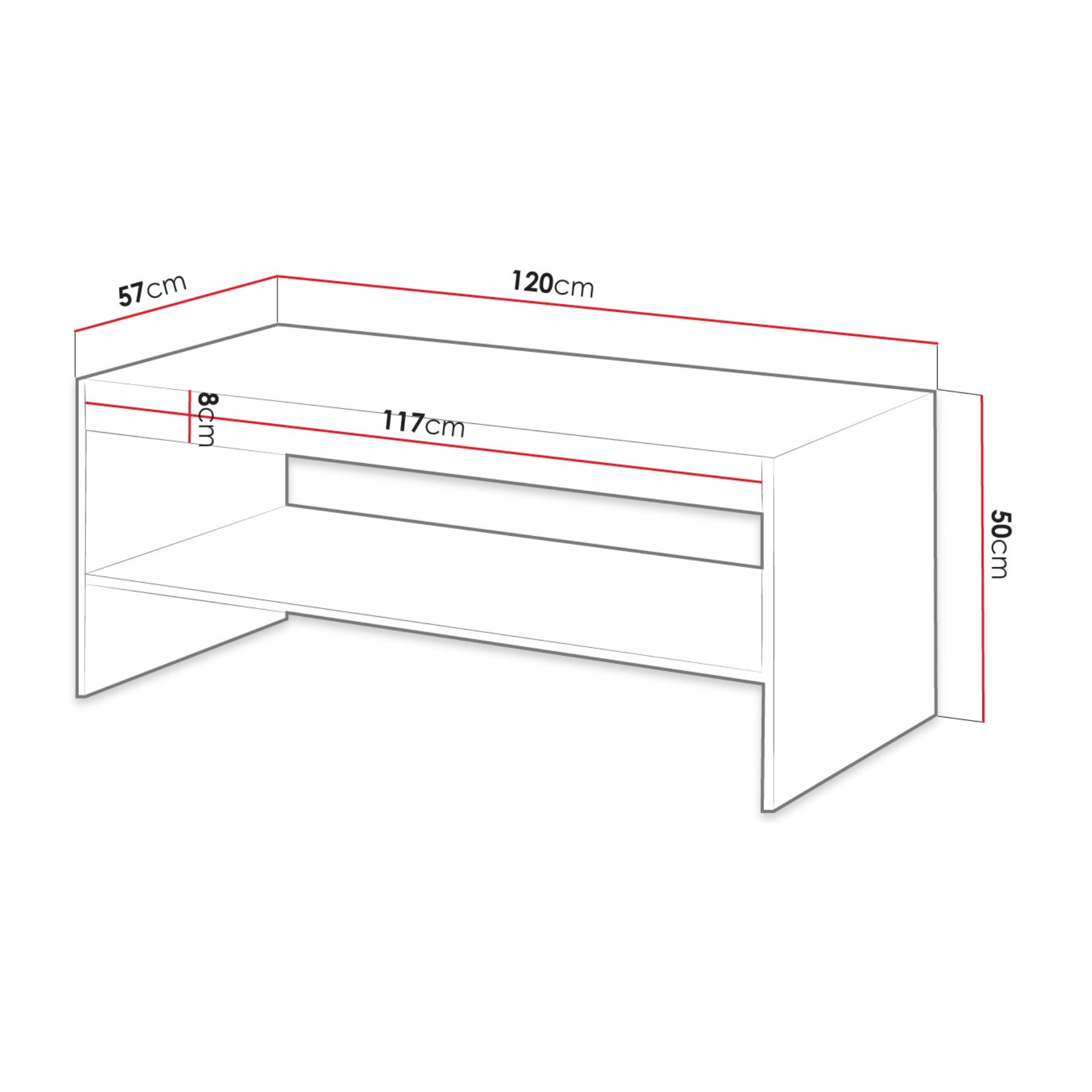 Come - table basse - bois - 120 cm - style contemporain - Bois