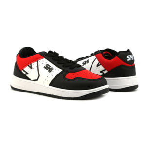 Zapatillas Sneaker para Niño- Shone 002-001 Black/Red