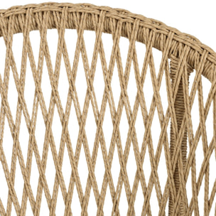 VALERIA - Ensemble de jardin en bois de teck recyclé rotin 2 pers.