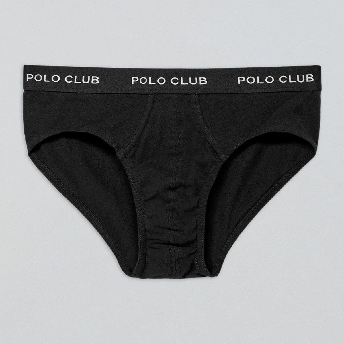 Pack de tres slips negro, gris y blanco con detalle Polo Club