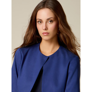 Oltre - Chaqueta corta de lyocell - Azul