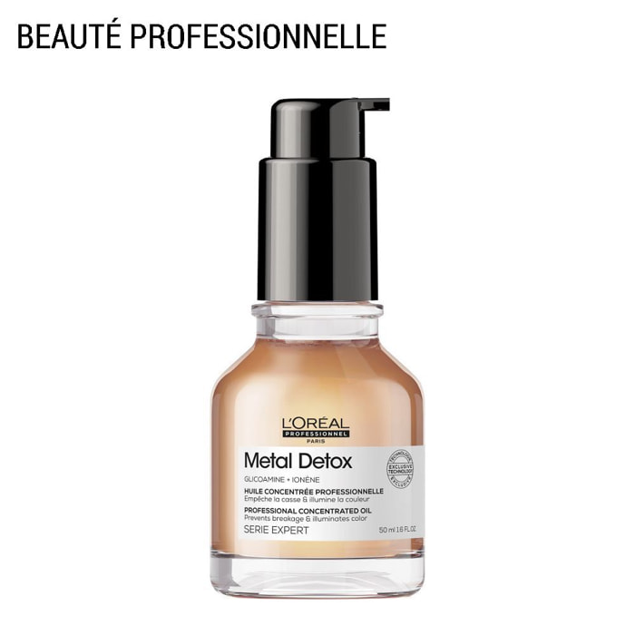 Série Expert Metal Detox - Huile Concentrée sans rinçage - cheveux sensibilisés et cassants 50 ml