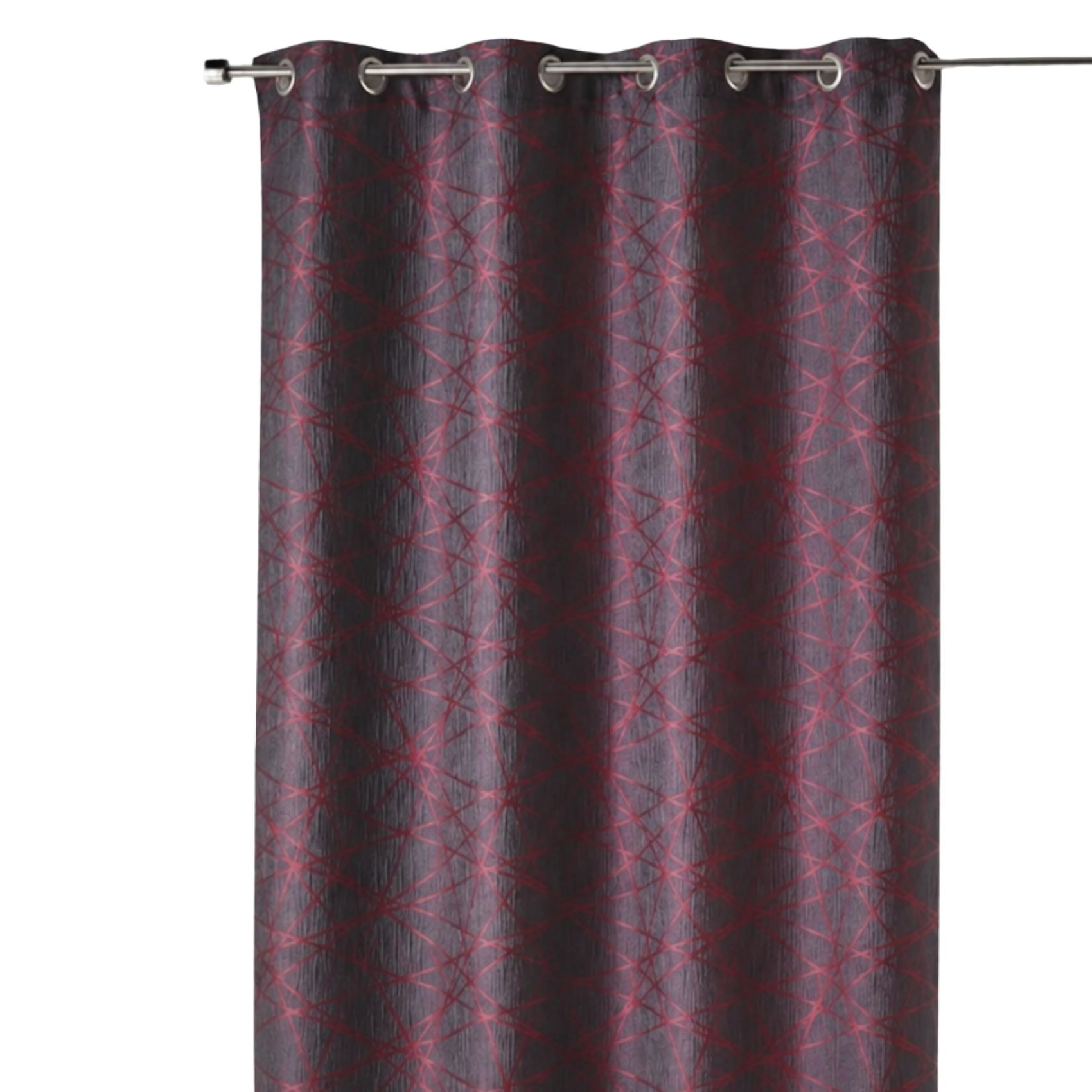 Rideau en Jacquard à Imprimés Design - Bordeaux