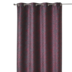 Rideau en Jacquard à Imprimés Design - Bordeaux