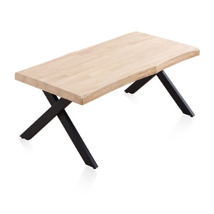 Mesa de centro elevable Xena Fit Negro - Roble