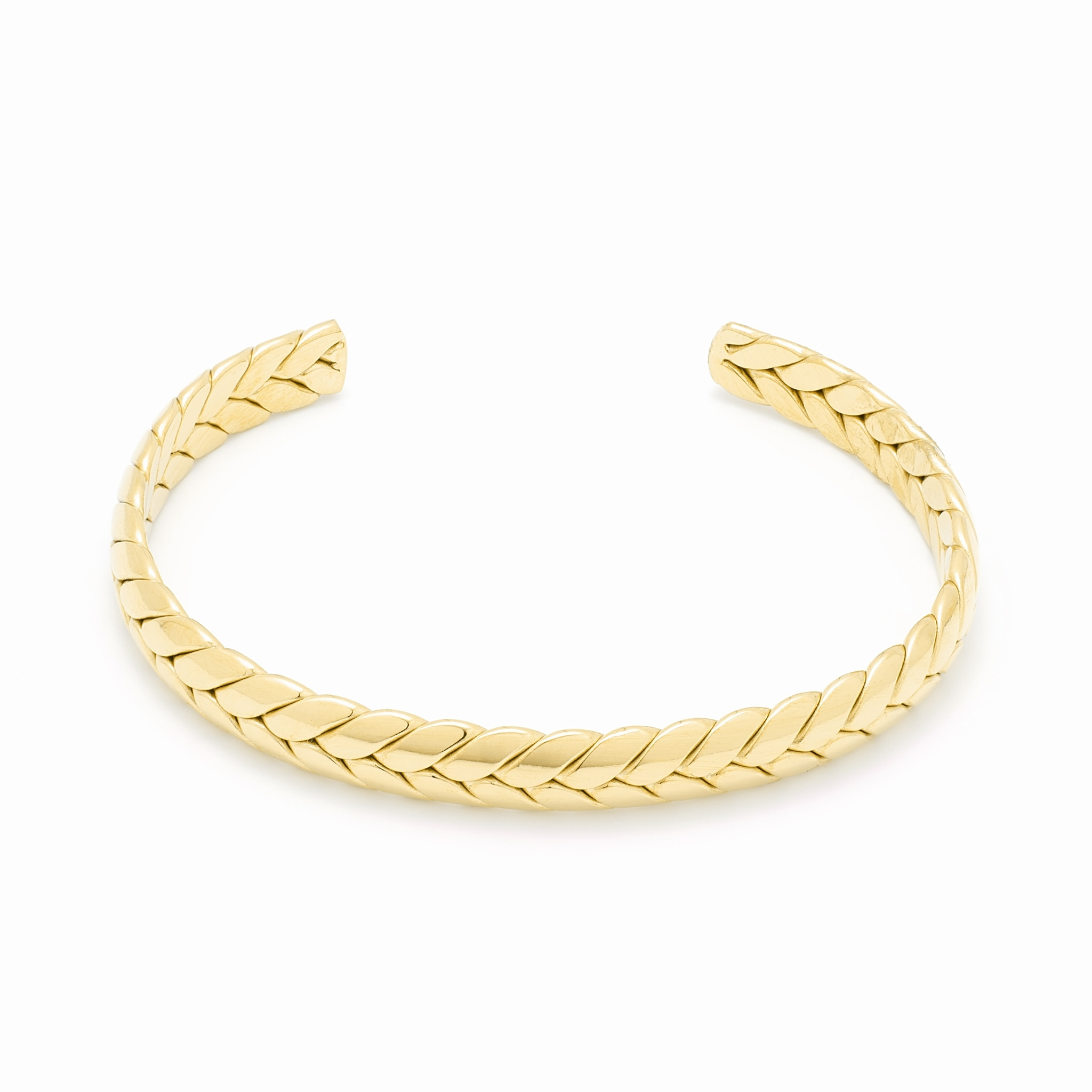 Pulsera acabada en oro amarillo de 18K