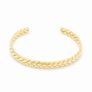 Pulsera acabada en oro amarillo de 18K
