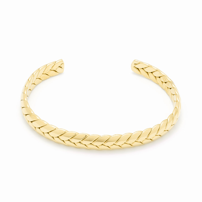 Pulsera acabada en oro amarillo de 18K
