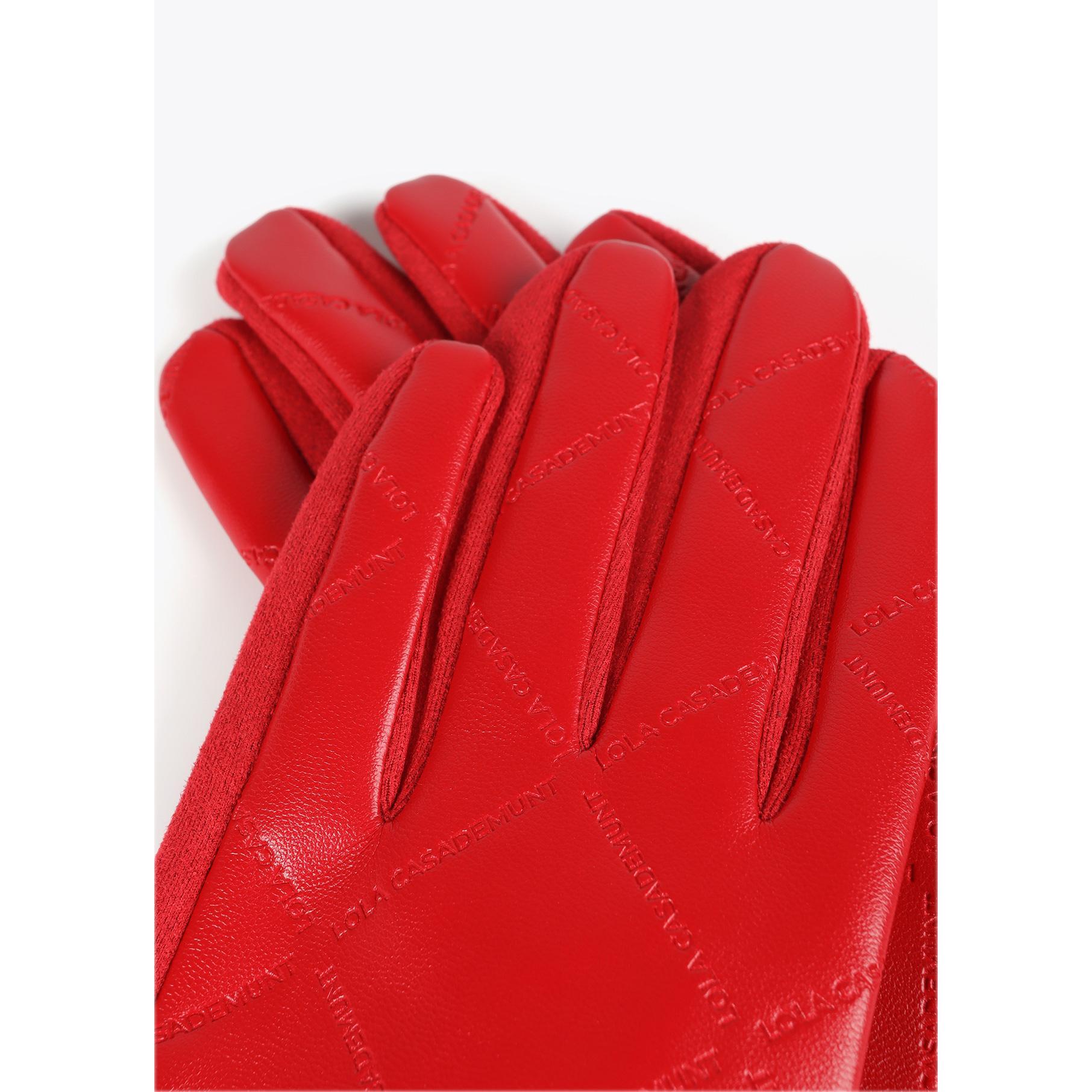 Guanti con Logo a Reticolo